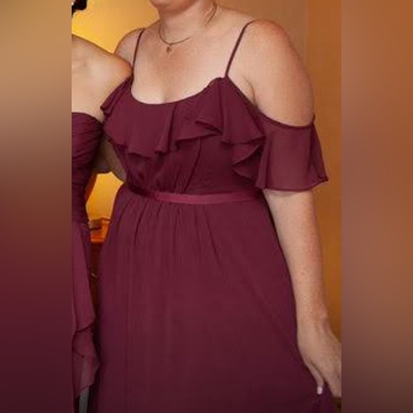 Bridesmaid dress burgundy - Picture 3 of 7